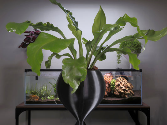 Large Aquarium-Mounted Wicking Pot for Houseplants