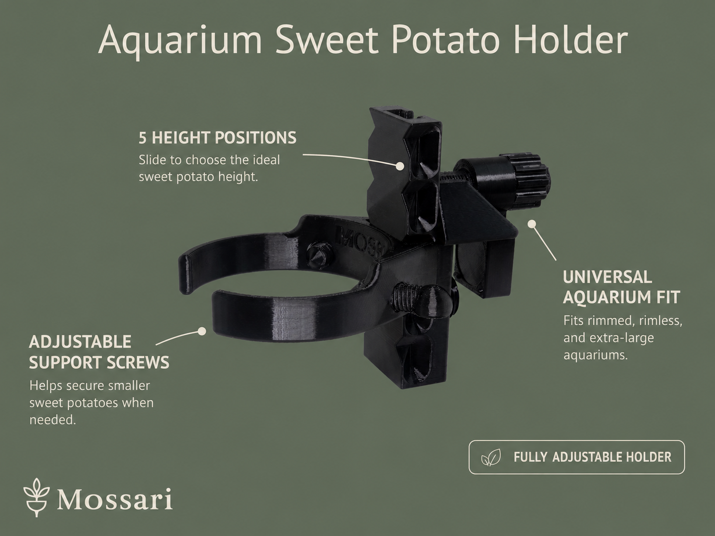Adjustable Aquarium Sweet Potato Holder