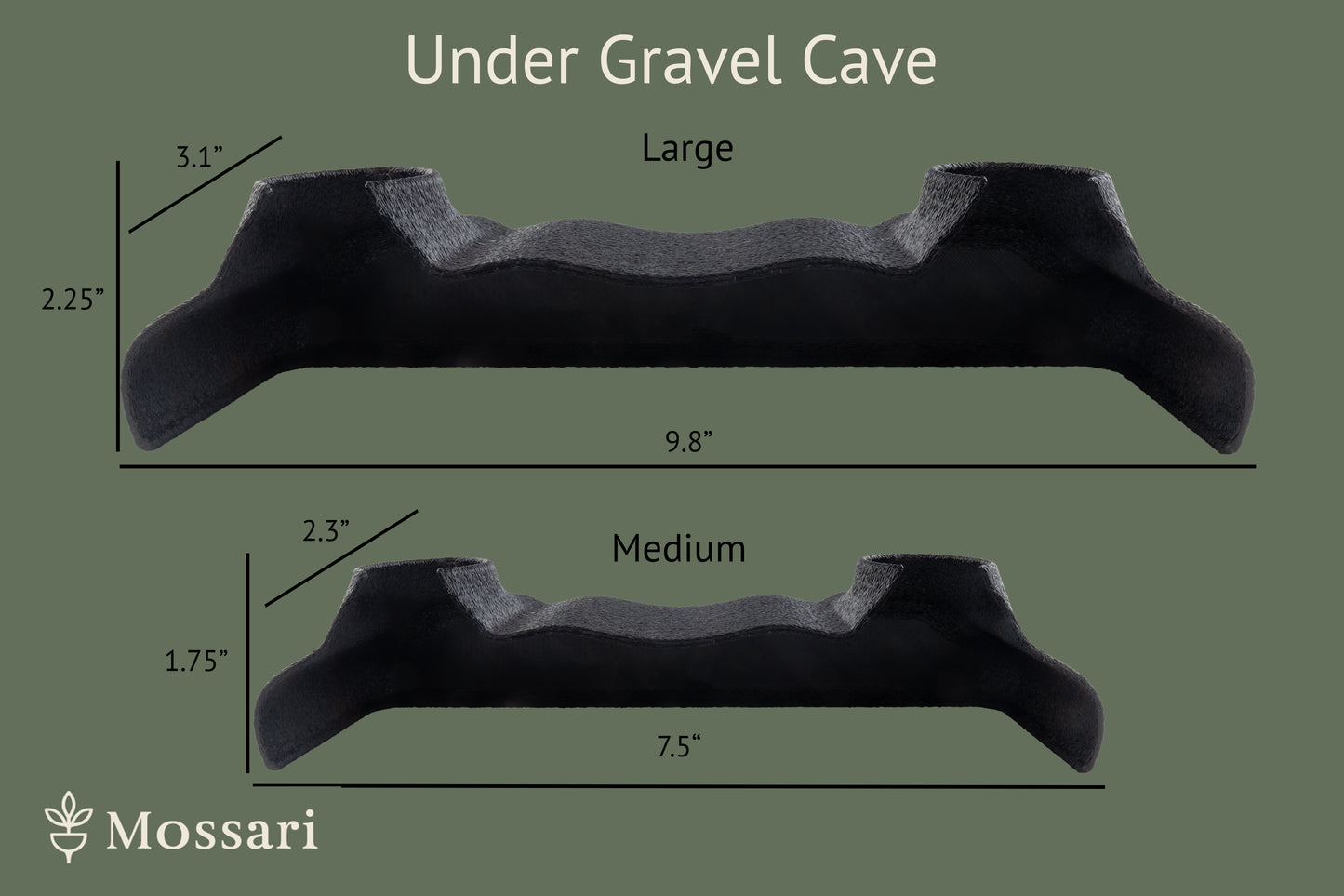 Under Gravel Cave for Aquariums & Terrariums – Cory Catfish, Tarantula & Reptile Hide