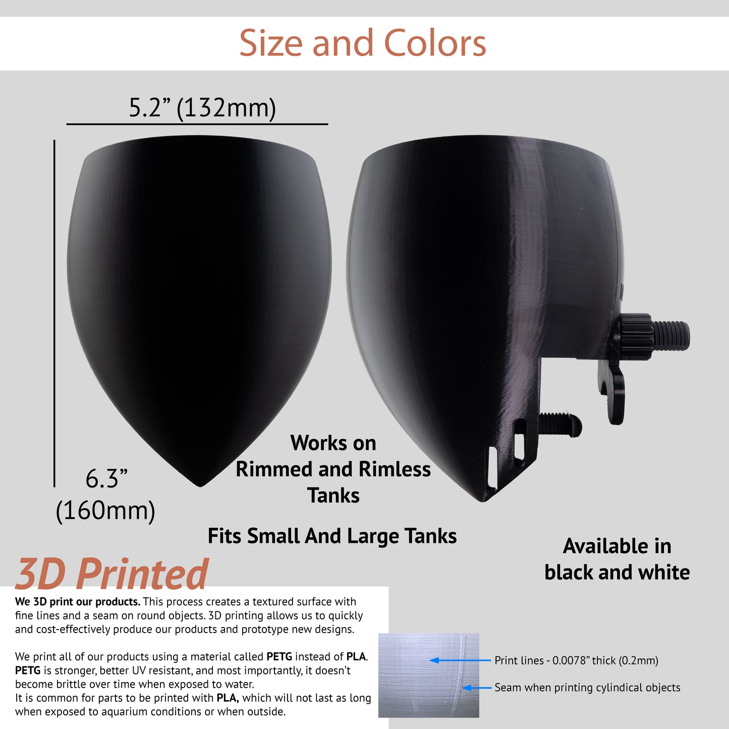 Low-Profile Aquarium Self-Watering Pot – LECA & Substrate Planter